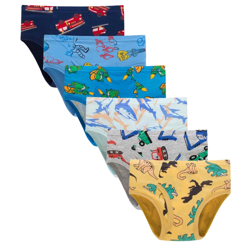 Boboking Little Boys Briefs Dinosaur Truck Toddler Kids Underwear 5Yrs - Image 1